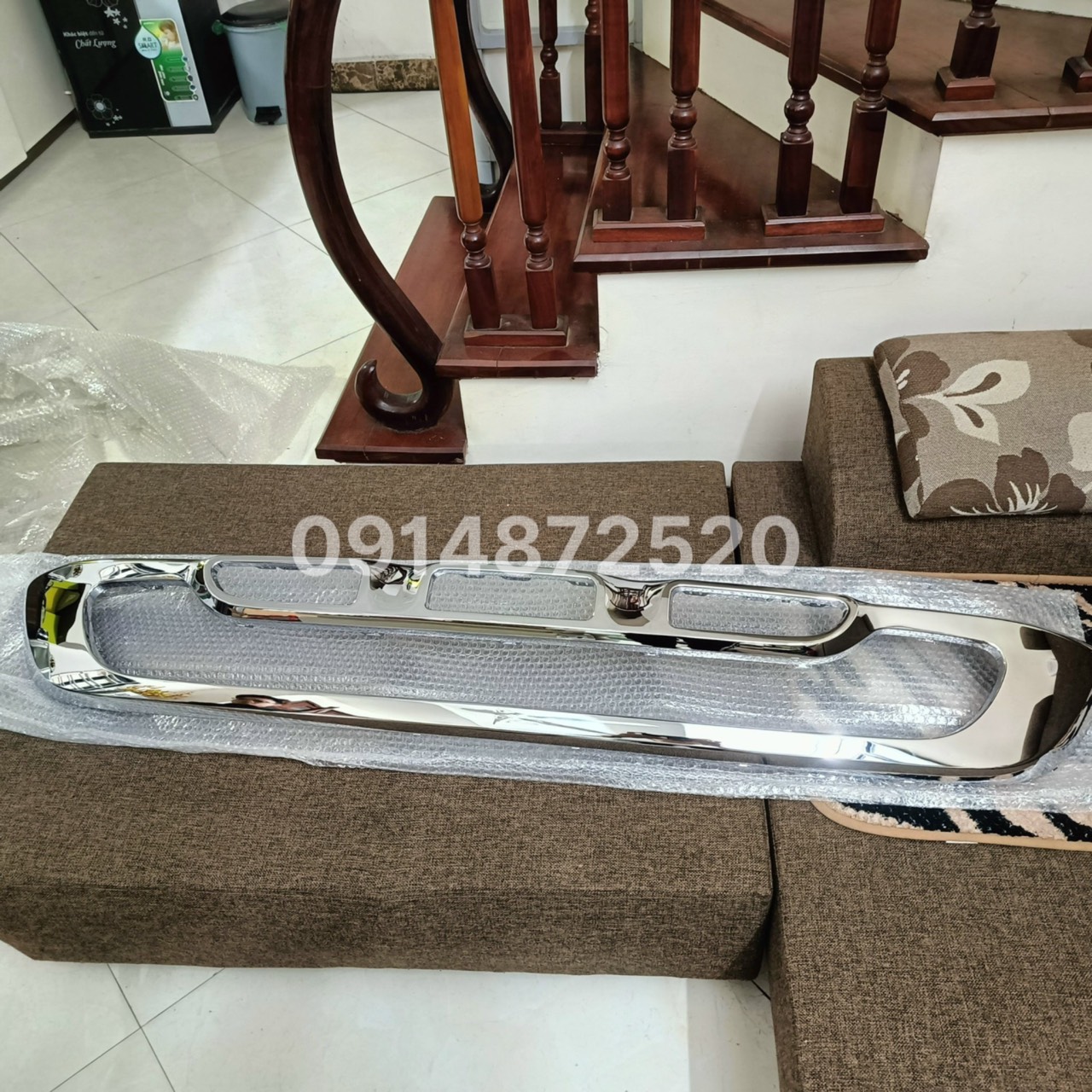 Ốp inox ba đờ sốc (cản) trước Mercedes GLC Class X253 chính hãng - GLC 200 2020